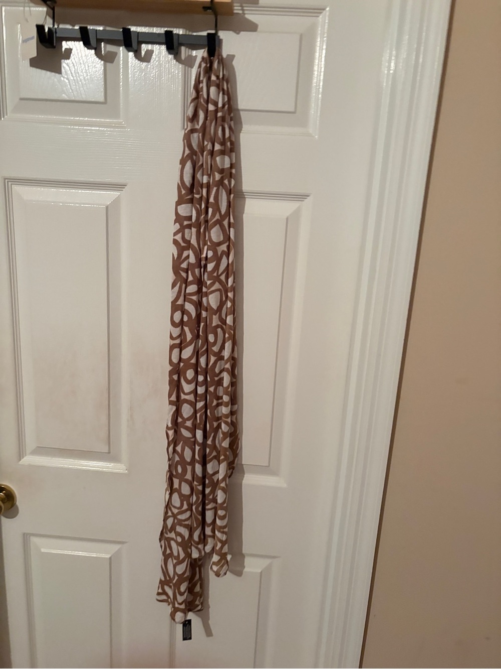 Chunks Brown and White‎ Geometric Pattern Drapery Accent
